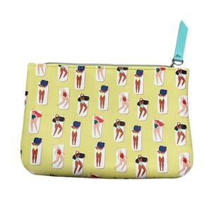 Ipsy Makeup Bag Yellow Celebrate Women Zipper Pouch Small Diverse Girl Power